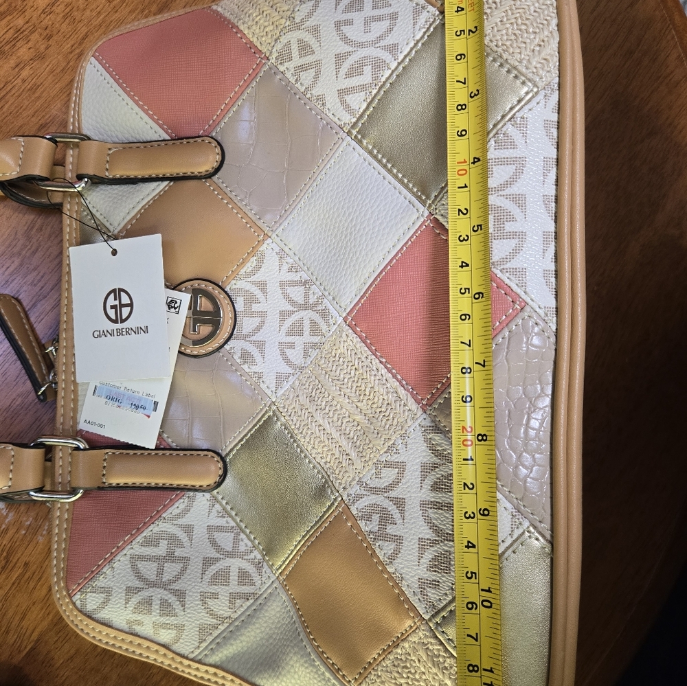 NWT Vintage Y2K Giani Bernini Patchwork Satchel Multicolor Re Coach Patchwork - Picture 13 of 14